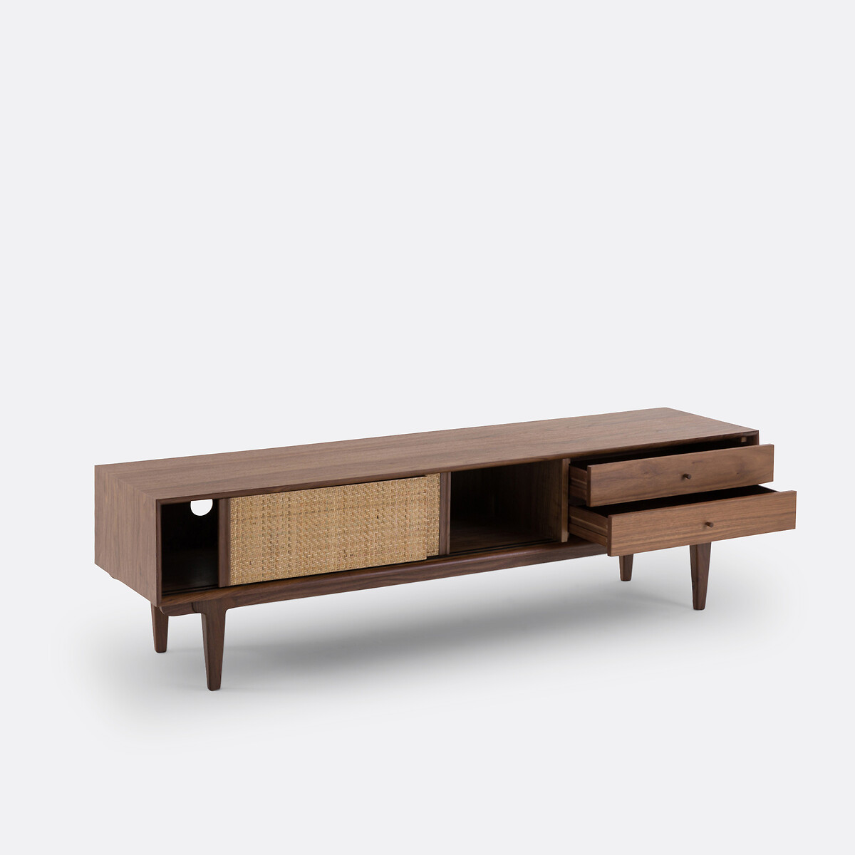 LA REDOUTE INTERIEURS<br>Móvel TV/hifi vintage, nogueira e rattan Dalqui