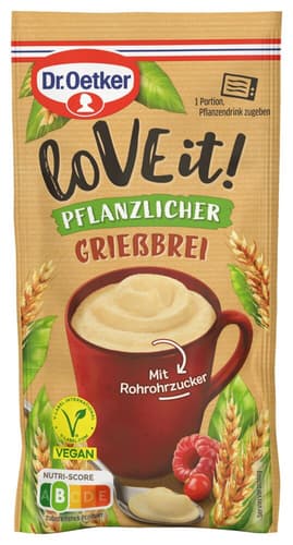 Dr. Oetker loVE it! Pflanzlicher Grießbrei