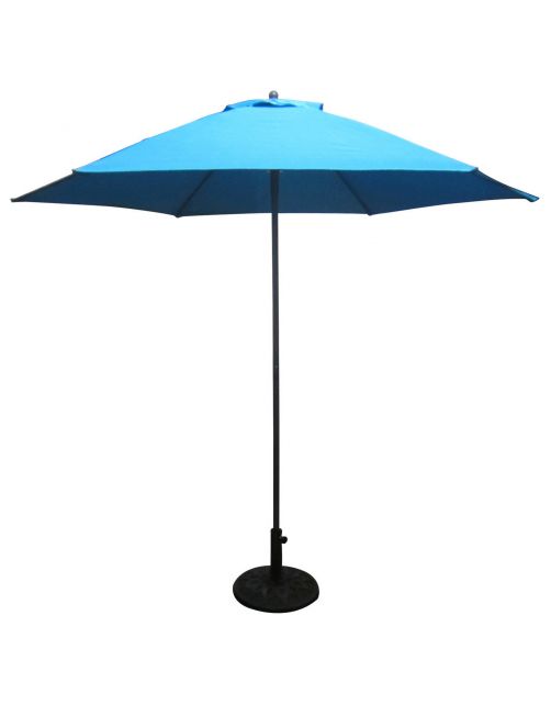 Bestgarden Parasol Aluminium Push Up - Tuinmeubelen - Ø2.5 m Blauw