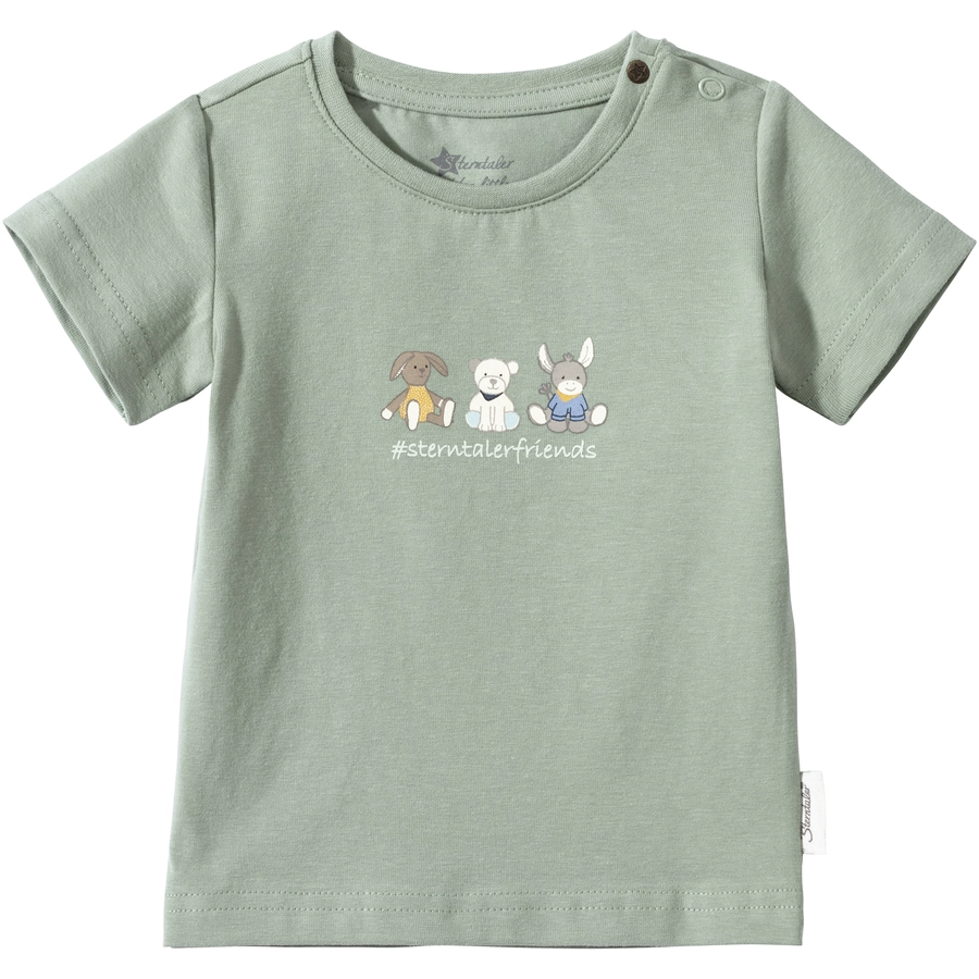 Sterntaler Kurzarm-Shirt Freunde steingrün
