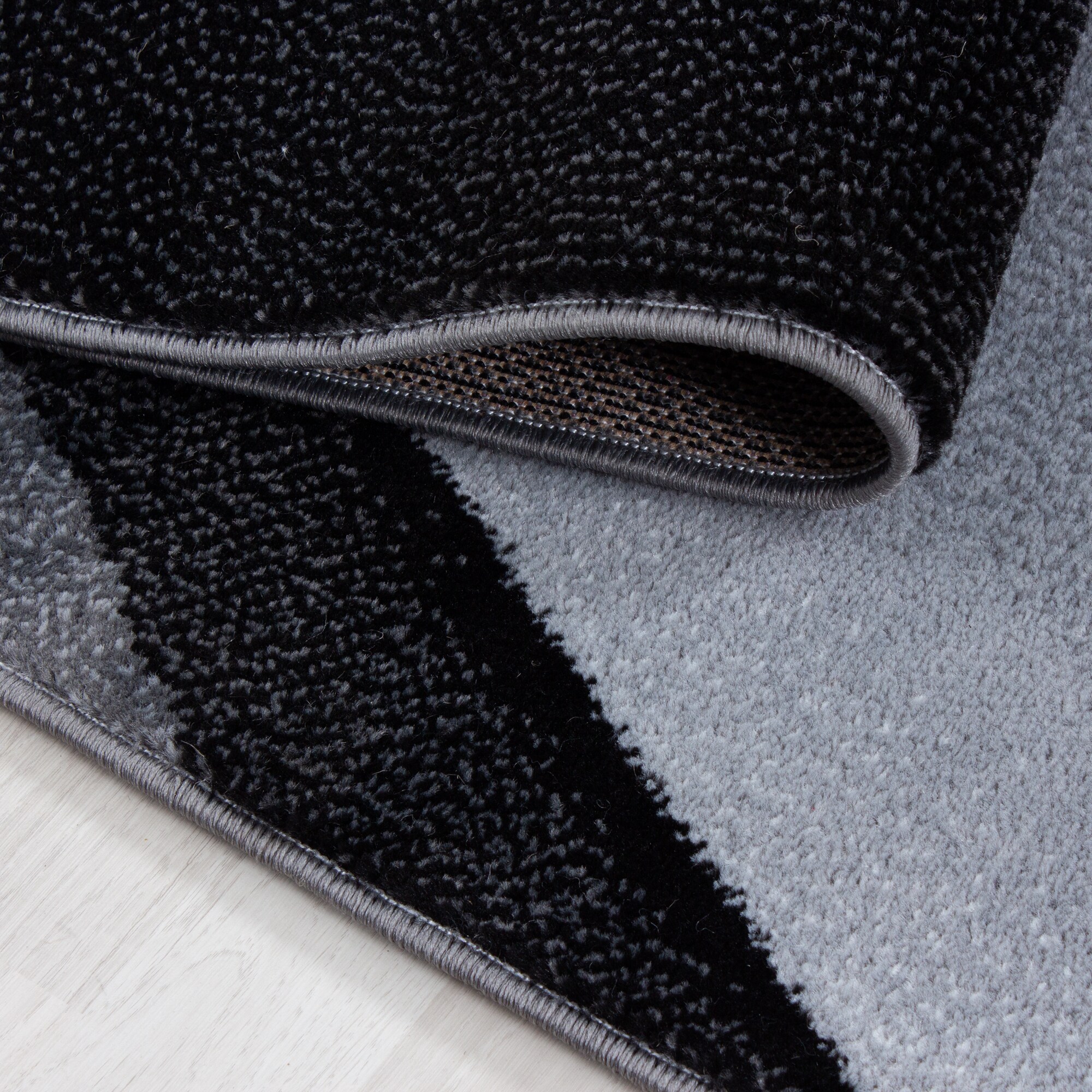 Stilvoller Designer Kurzflor Teppich - Abstraktes Wellen Design