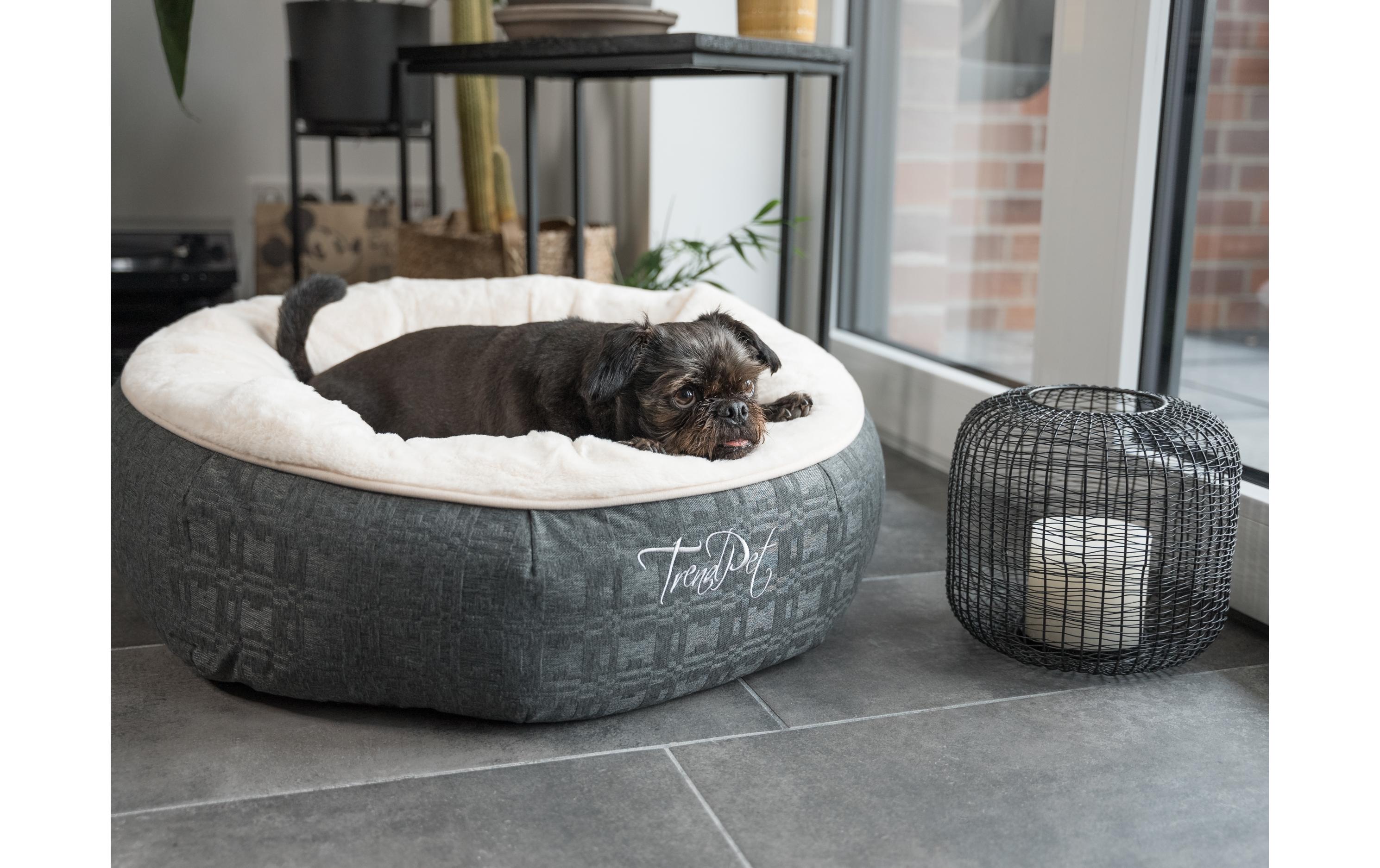 Hunde-Bett LunaBed, Beige, SRundes Bett für kleine Hunde und Katzen