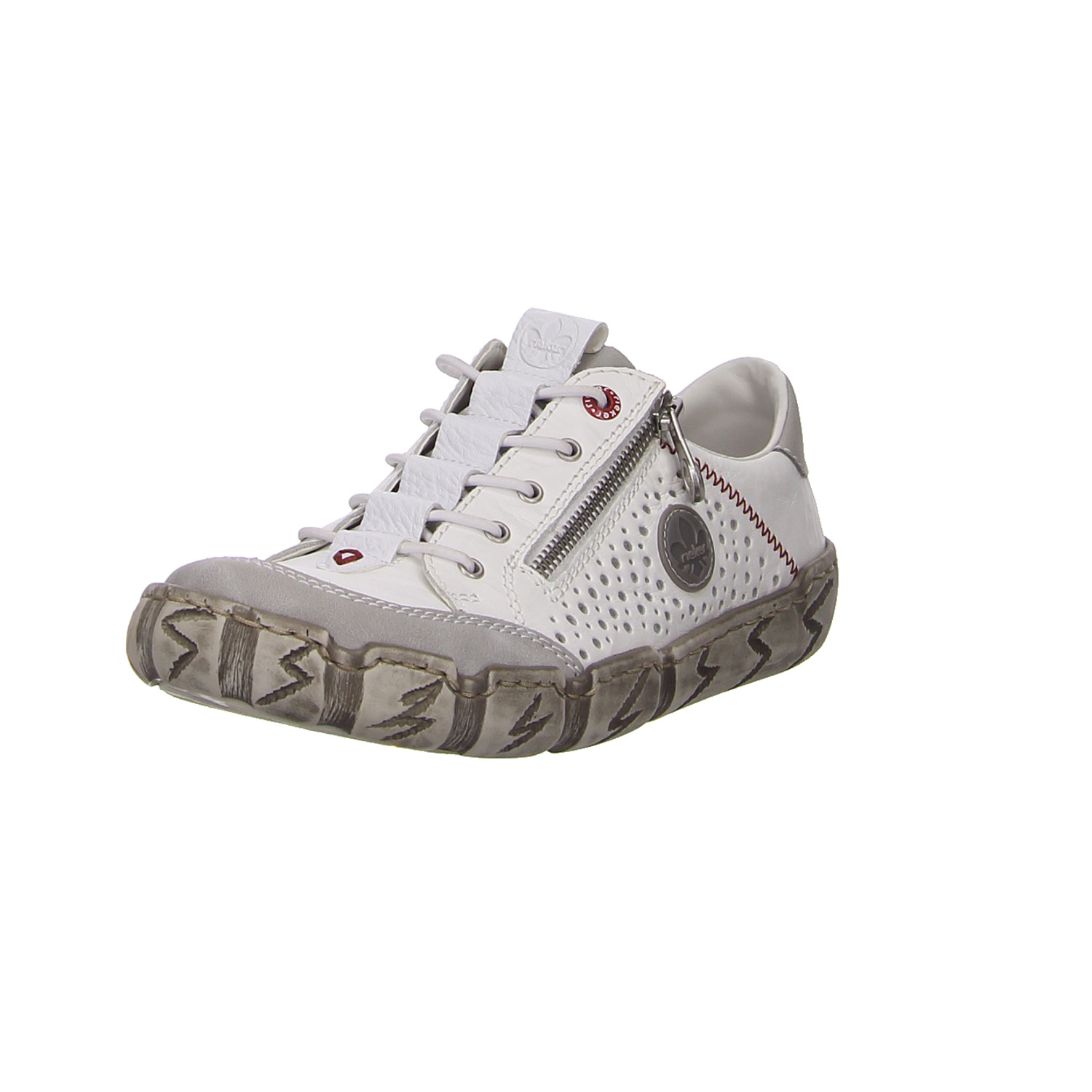 Rieker Halbschuh weiß weiss/weiss kombi
