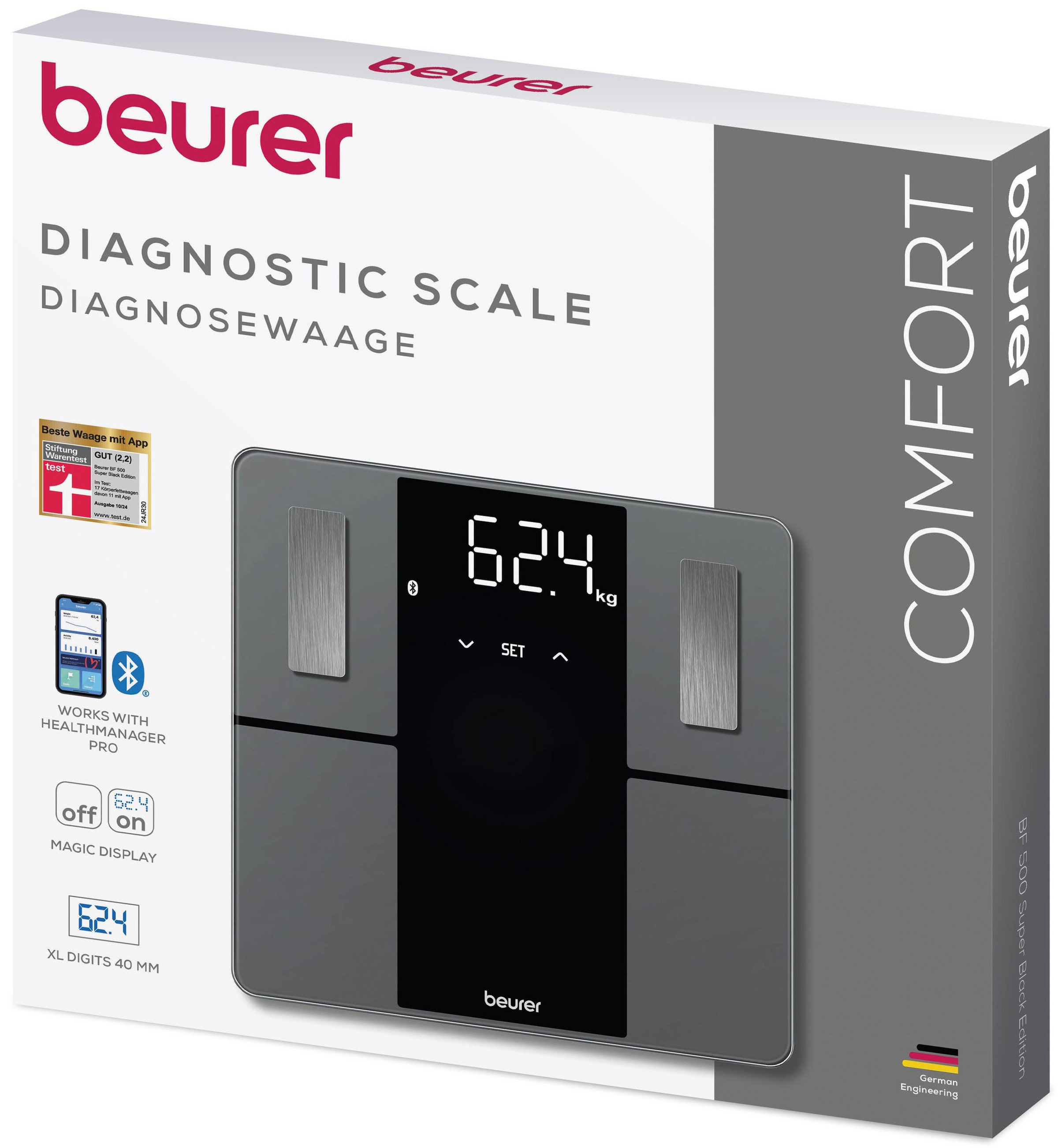 BEURER Körper-Analyse-Waage »BF 500 mit automatischer Übertragung der Messdaten via Bluetooth« Gratis App 