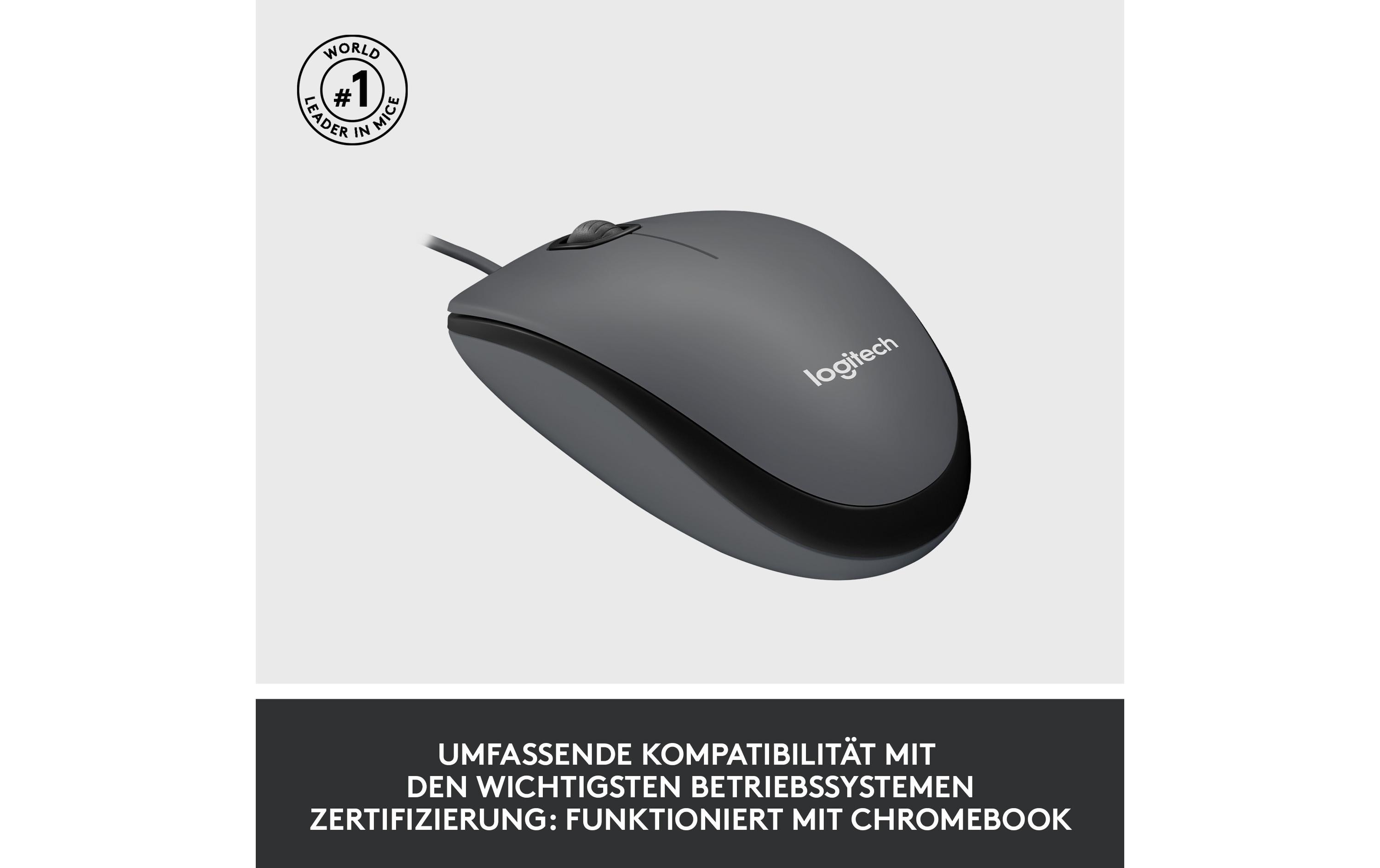 Maus M100 OpticalKabelgebundene optische Maus für PC, Laptop und Mac