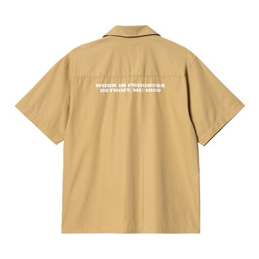 Carhartt WIP Link Script Skjorte, Bourbon/White, S