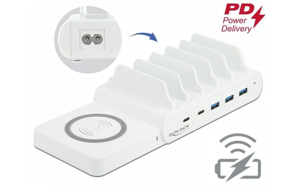Ladestation 41450 mit Wireless ChargerLadestation mit einer Gesamtleistung bis zu 110W
