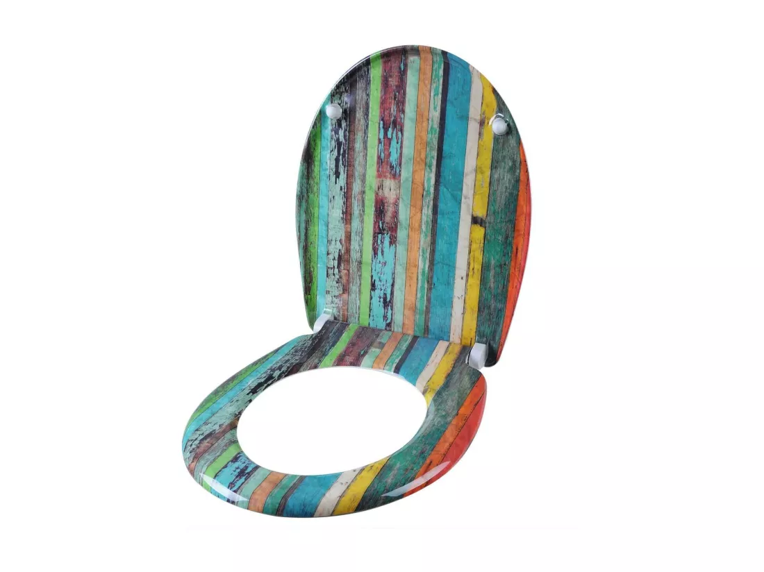 Abattant WC siège de multicolore 45.5 x 37.1 x 37.1 cm 19_0000713