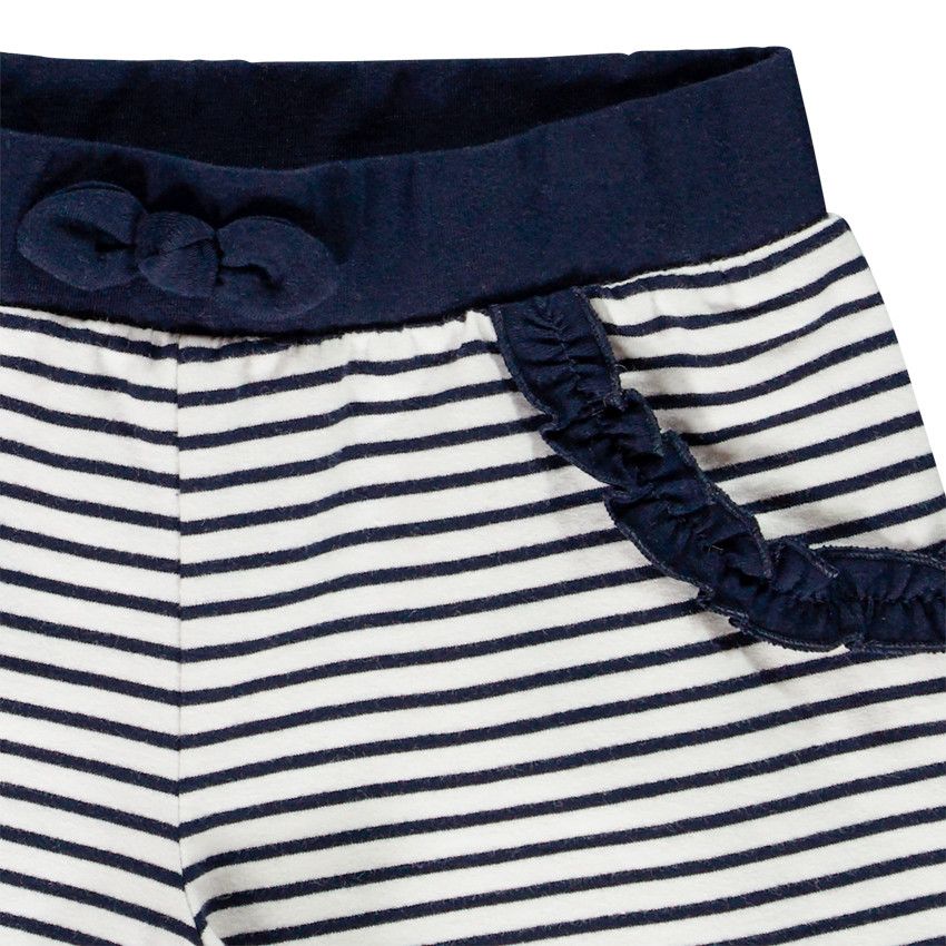 Ensemble de plage t-shirt + short pour fille - Bleu marine