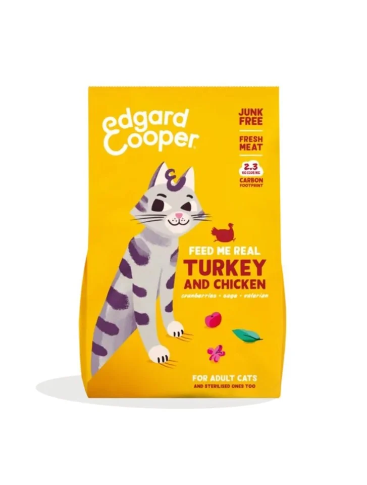 Edgard Cooper - Kat Voksen Tørfoder Kalkun/Kylling - 325g