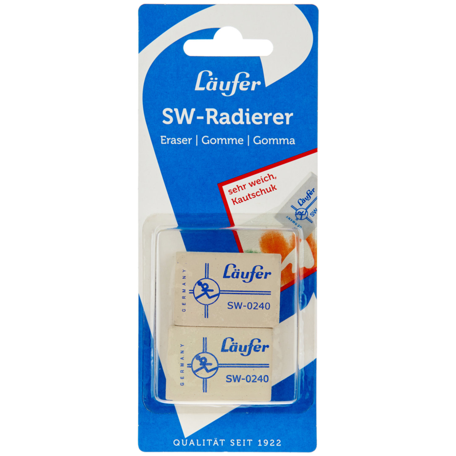 Läufer Radiergummi Soft 240 2 Stück