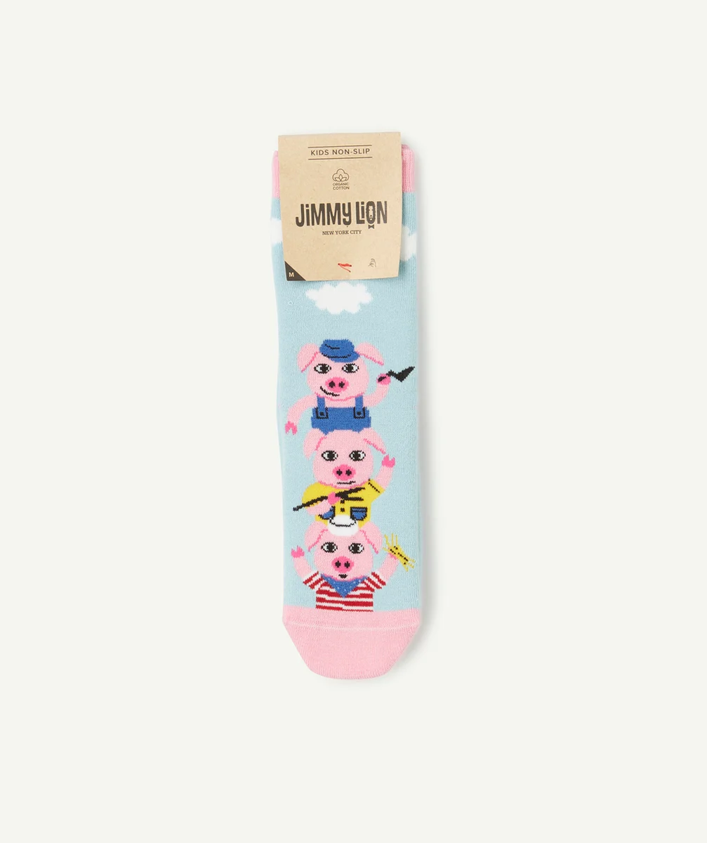 JIMMY LIONPAIRE DE CHAUSSETTES ANTIDÉRAPANTES THÈME 3 PETITS COCHONS