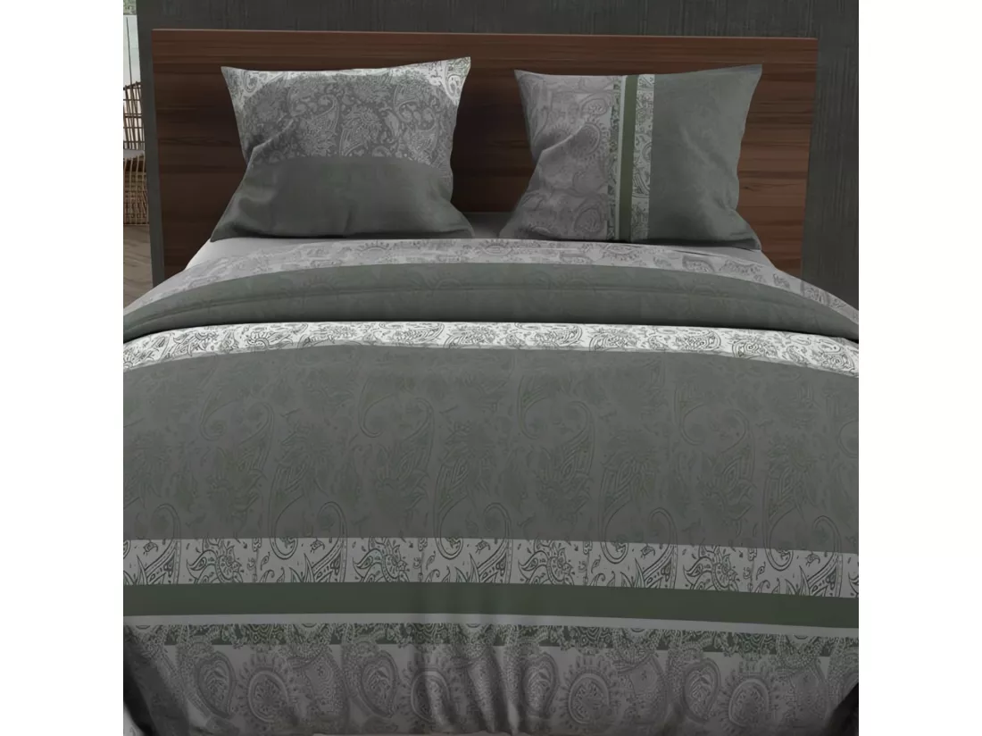 Parure de lit Cachemire gris 240x220 cm