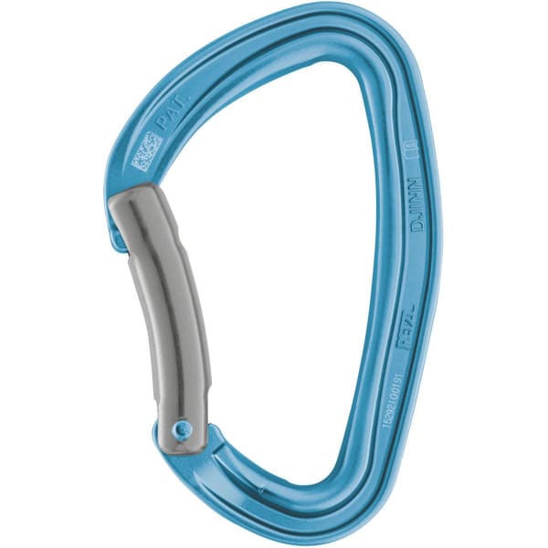 Mousqueton escalade PETZL DJINN BENT GATE BLEU