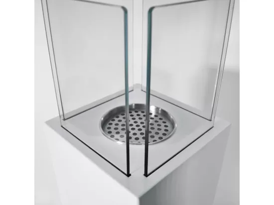 Cheminée à bioéthanol de jardin extérieur Capri 110 Blanc