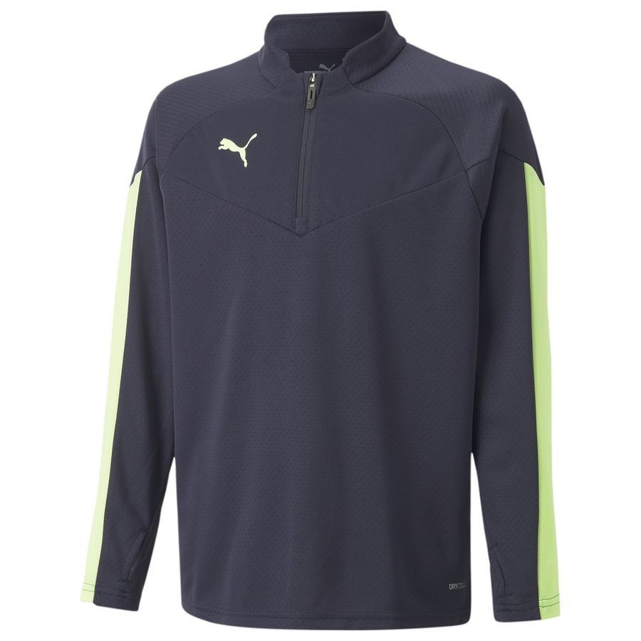 PUMA Maillot d'Entraînement IndividualFINAL Fermeture Éclair 1/4 - Bleu/Vert Enfant