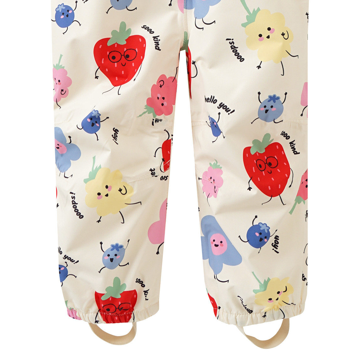 Topomini Baby Regenoverall mit Allover-Print creme