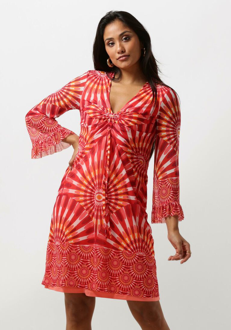 ANA ALCAZAR rode ana alcazar mini jurk dress sleeves