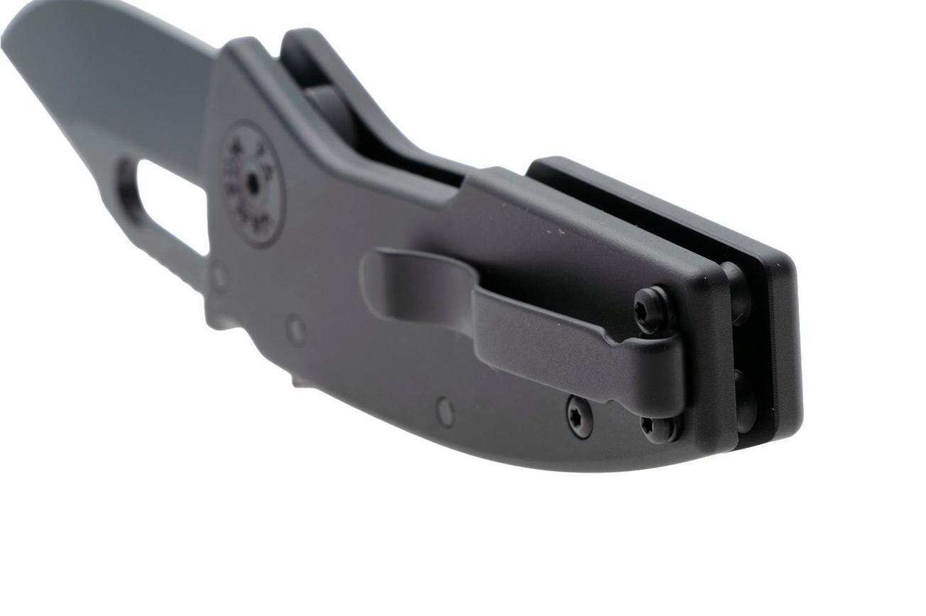 Demko Nano-Shark, NANO-20CV-BLACK ALUM-CP, Stealth DLC CPM 20CV Clip Point, Black Aluminum zakmes