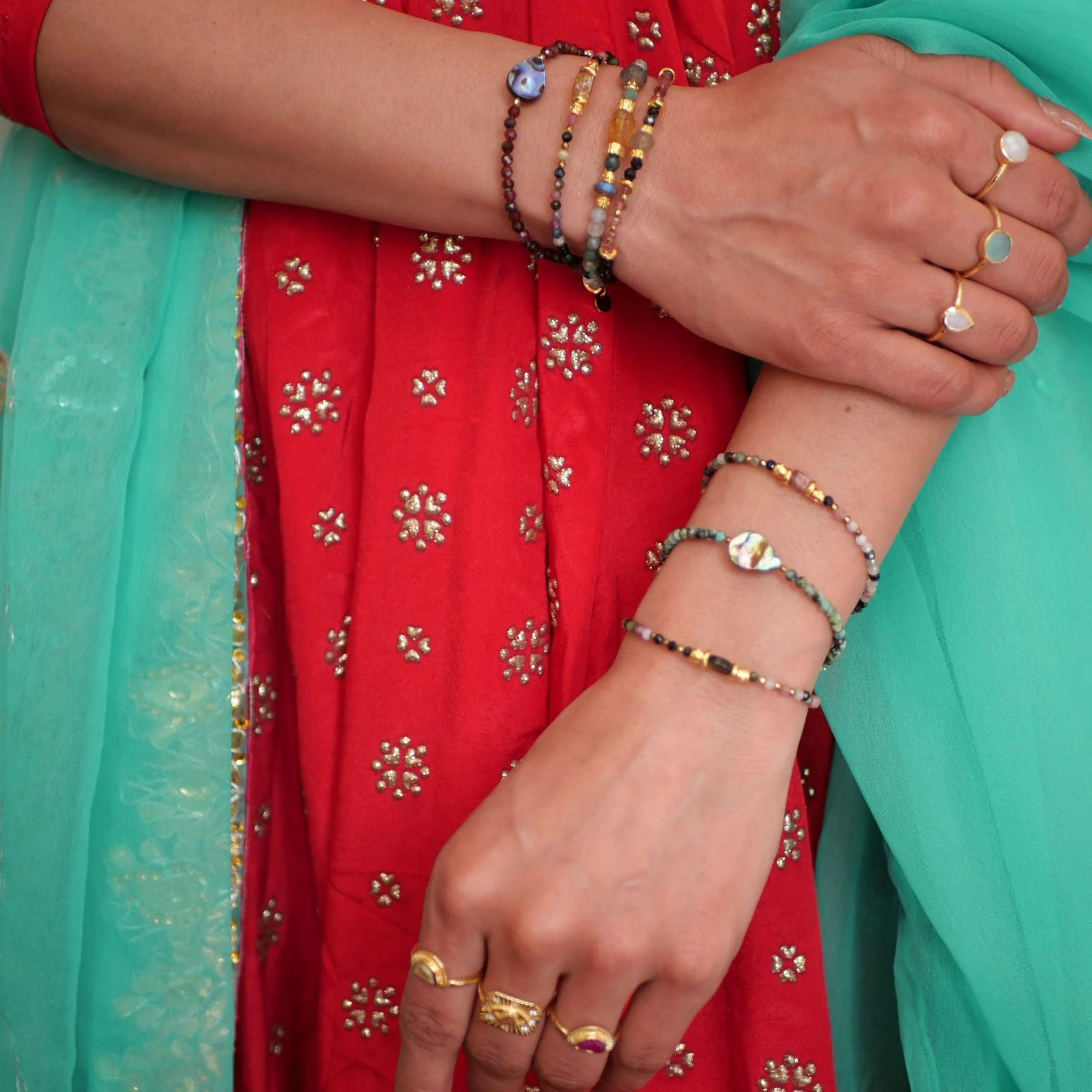 SARJANA - Bracelet nacre abalone | Bleu