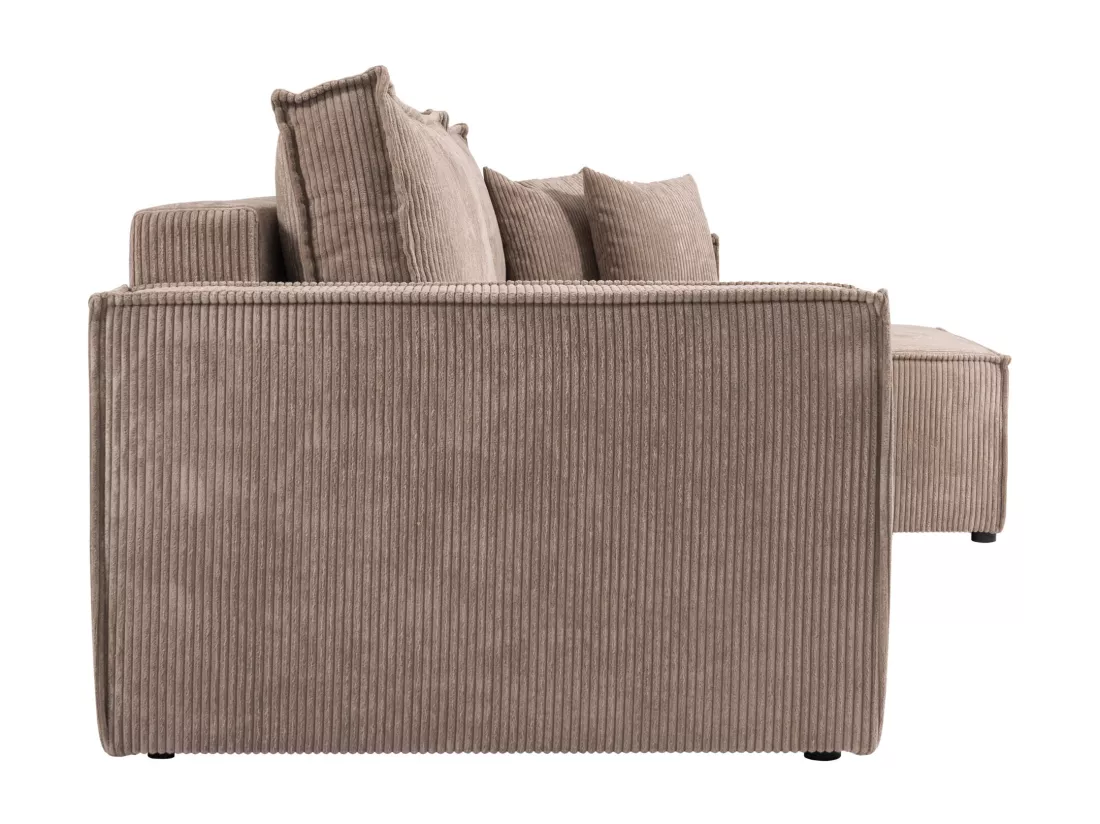 Canapé d'angle convertible Cord JIMMY Beige