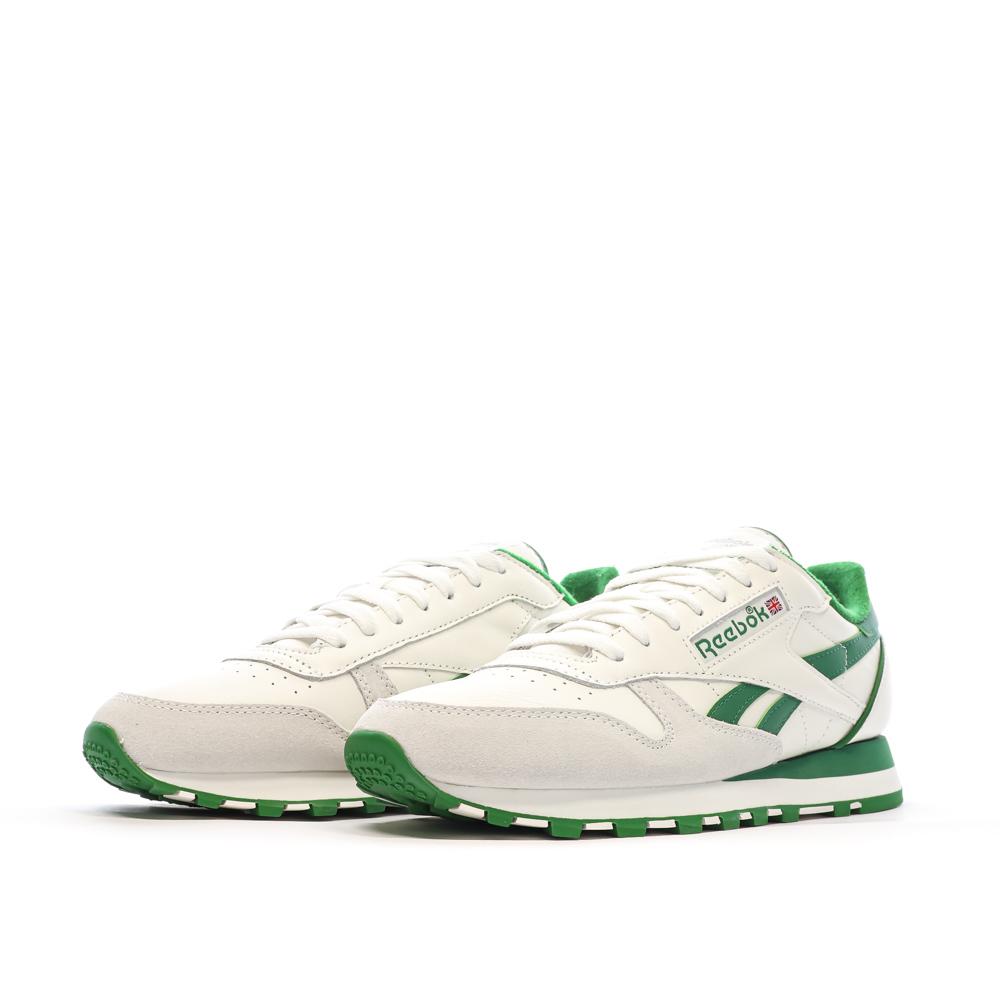 Reebok Baskets Blanc/Vert Homme Reebok Classic Leather 1983 Vintage