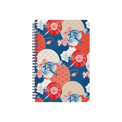 Oberthur Bali - Cahier de notes - fil-o - B6 (125 x 176 mm) - 100 feuilles / 200 pages - papier ivoire - doublé - couverture rouge