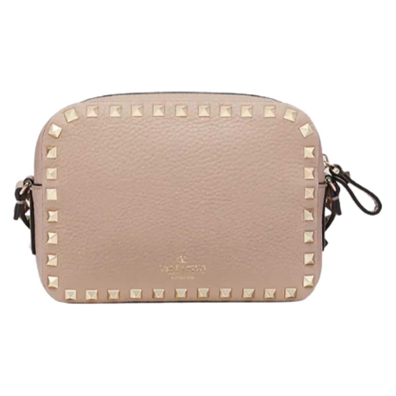 Valentino Sac bandoulière Rockstud en Cuir rose - Très bon état - L.18 cm