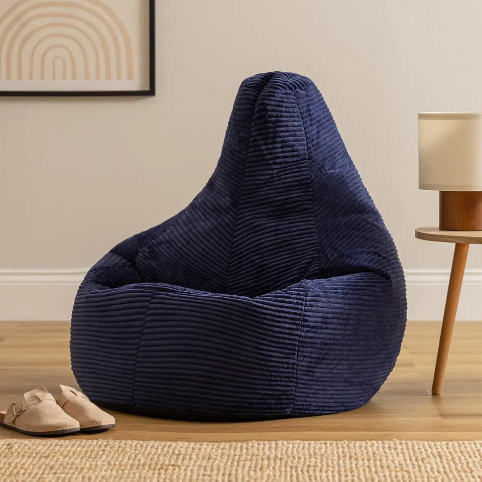 icon Zitzak Dalton - Corduroy Zitzak Volwassenen - Marineblauw