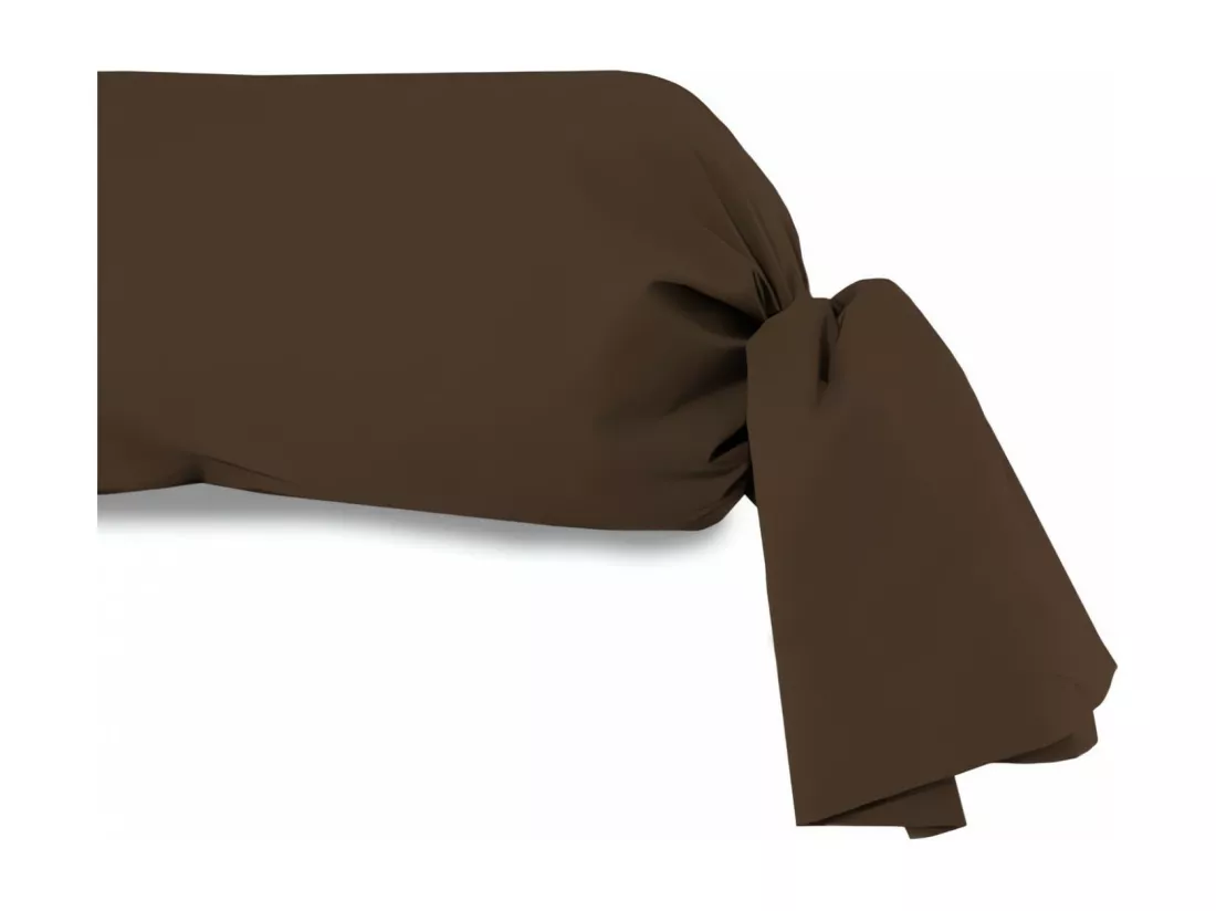 Taie de traversin 85x130 cm ZZZ chocolat