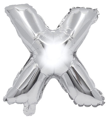 Decorata Party Folienballon - 31 cm - X - Silber