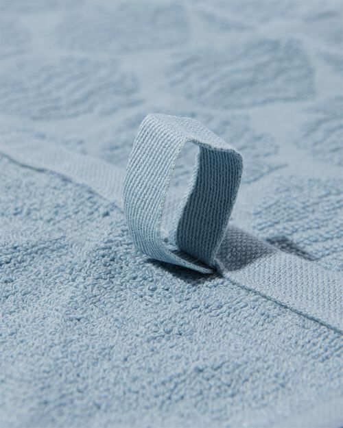 essuie-mains 50x50 coton bleu clair poissons