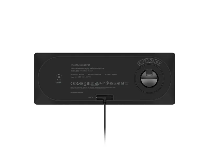 Belkin BoostCharge Pro 3-in-1 - Trådløs opladningspude - Fast Charge - sort