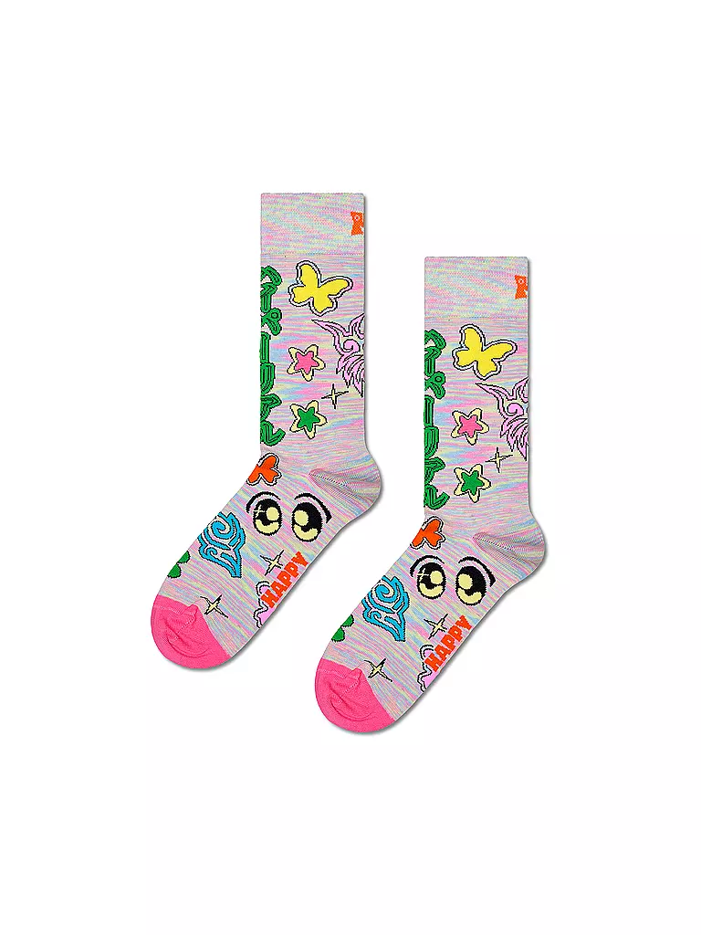 HAPPY SOCKS Damen Socken OUT OF THIS WORLD SOCK 36-40 beige bunt