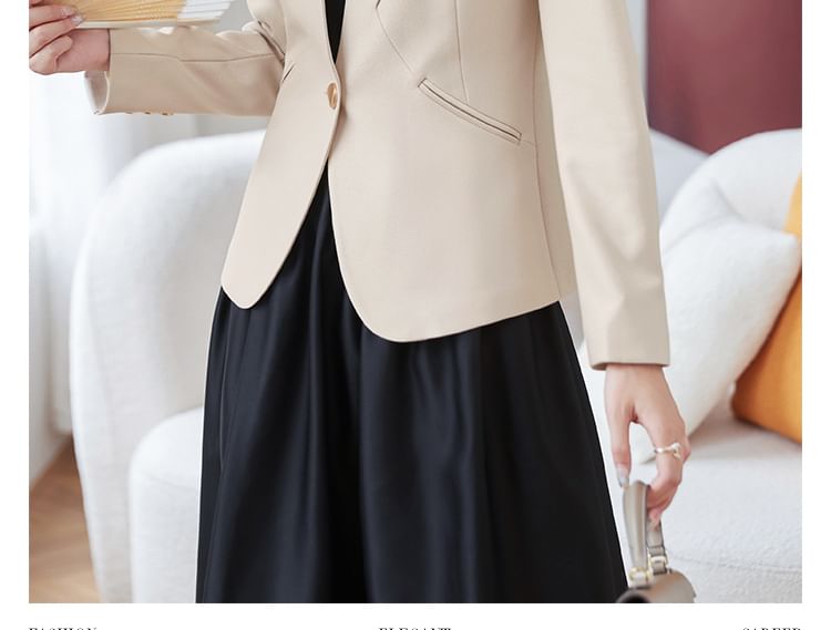 palajana - V-hals blazer met één knoop