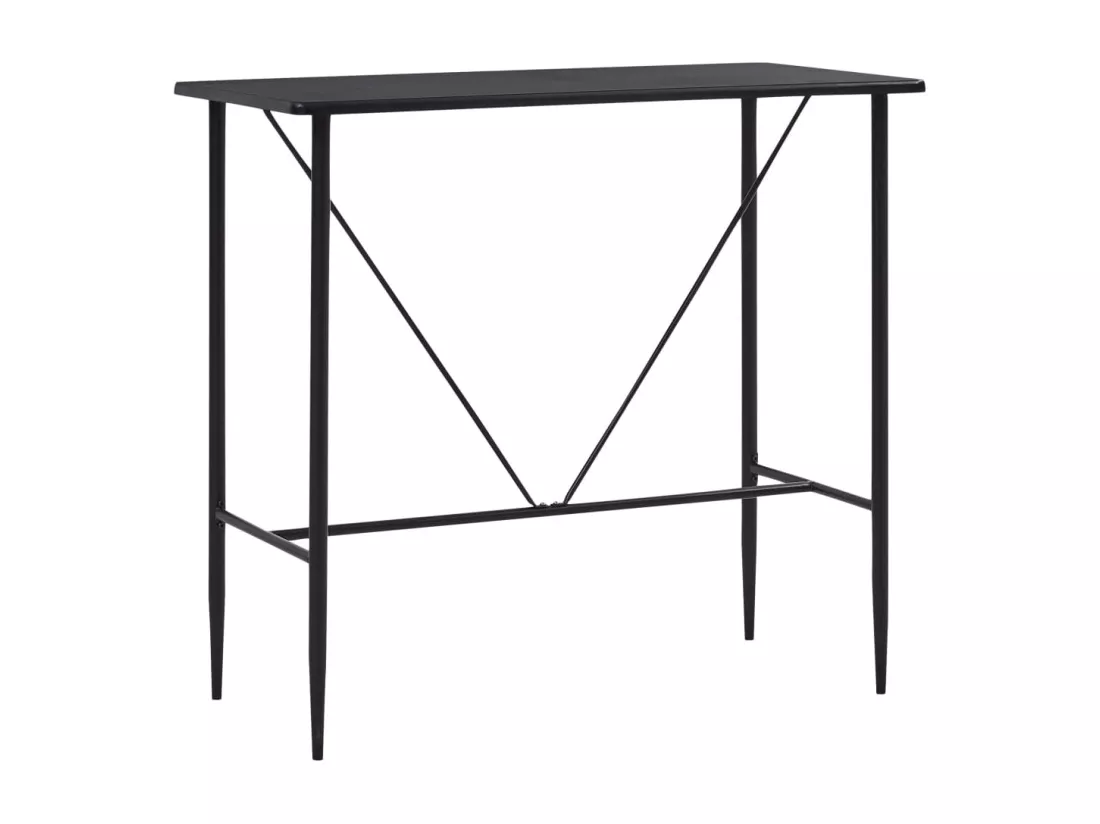 Table de bar Noir 120x60x110 cm MDF