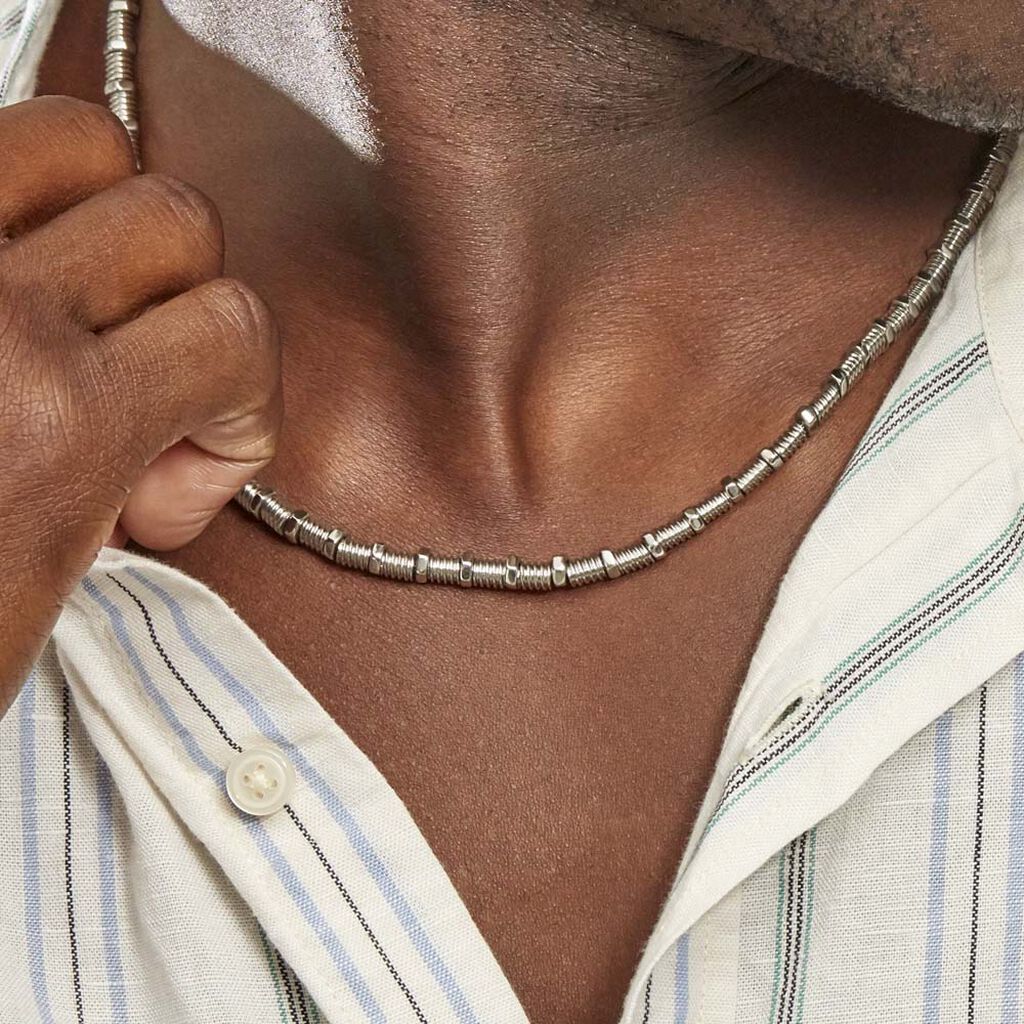 Collier Bryann Acier Gris