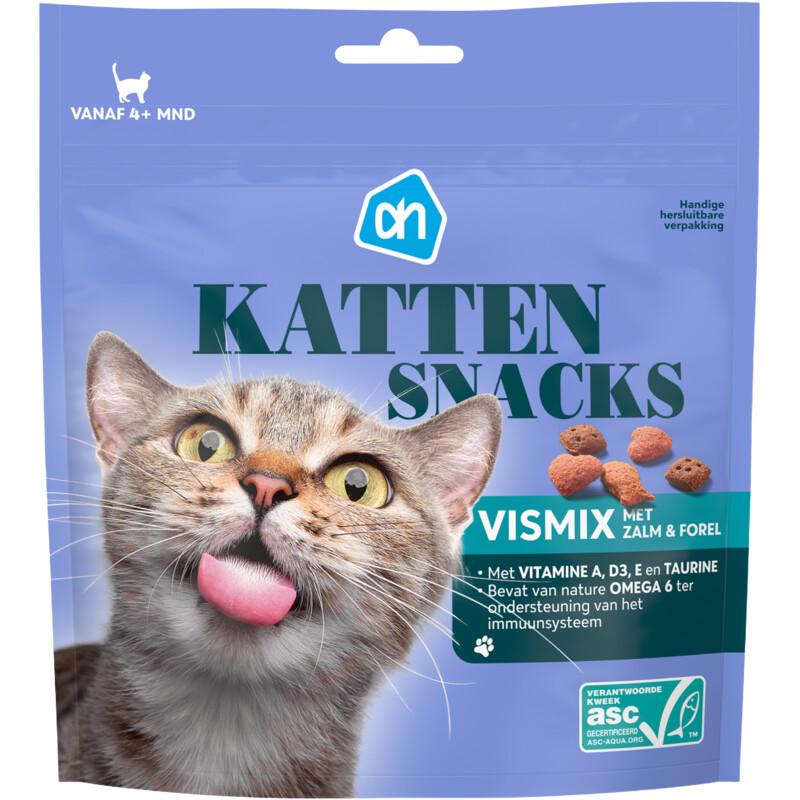 AH Kattensnacks vismix met zalm en forel