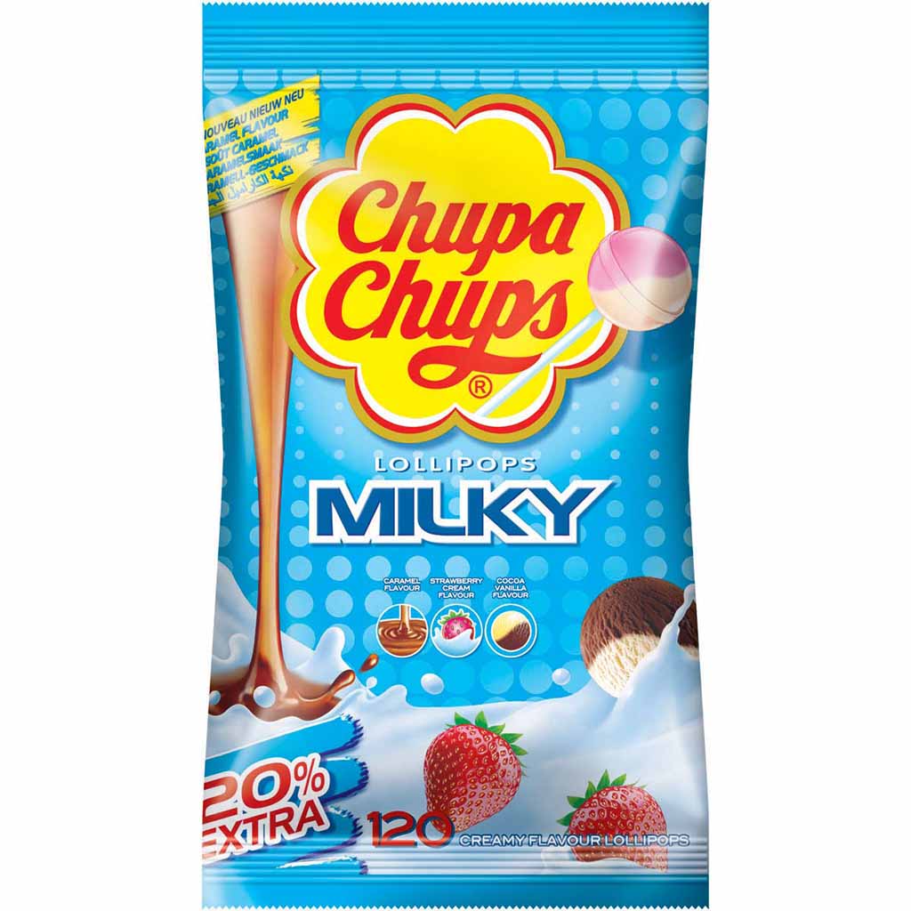 Chupa Chups Milky Lollipops Lutscher 120er 1440g MHD:30.6.27