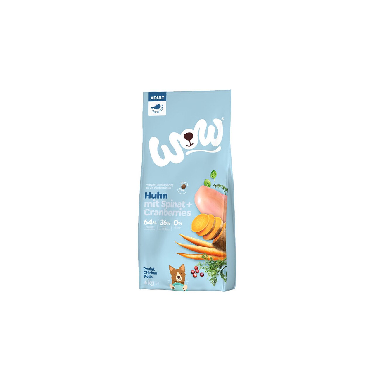 WOW Adult Huhn mit Spinat 6 kg