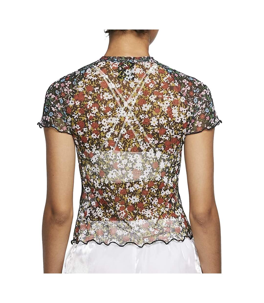 Croc Top Vert à motifs floraux Femme Nike Mesh AOP