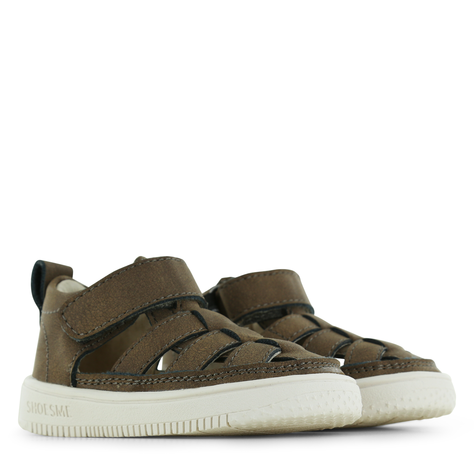 Shoesme donker taupe sandaaltje Microfiber leer | Jongens schoenen