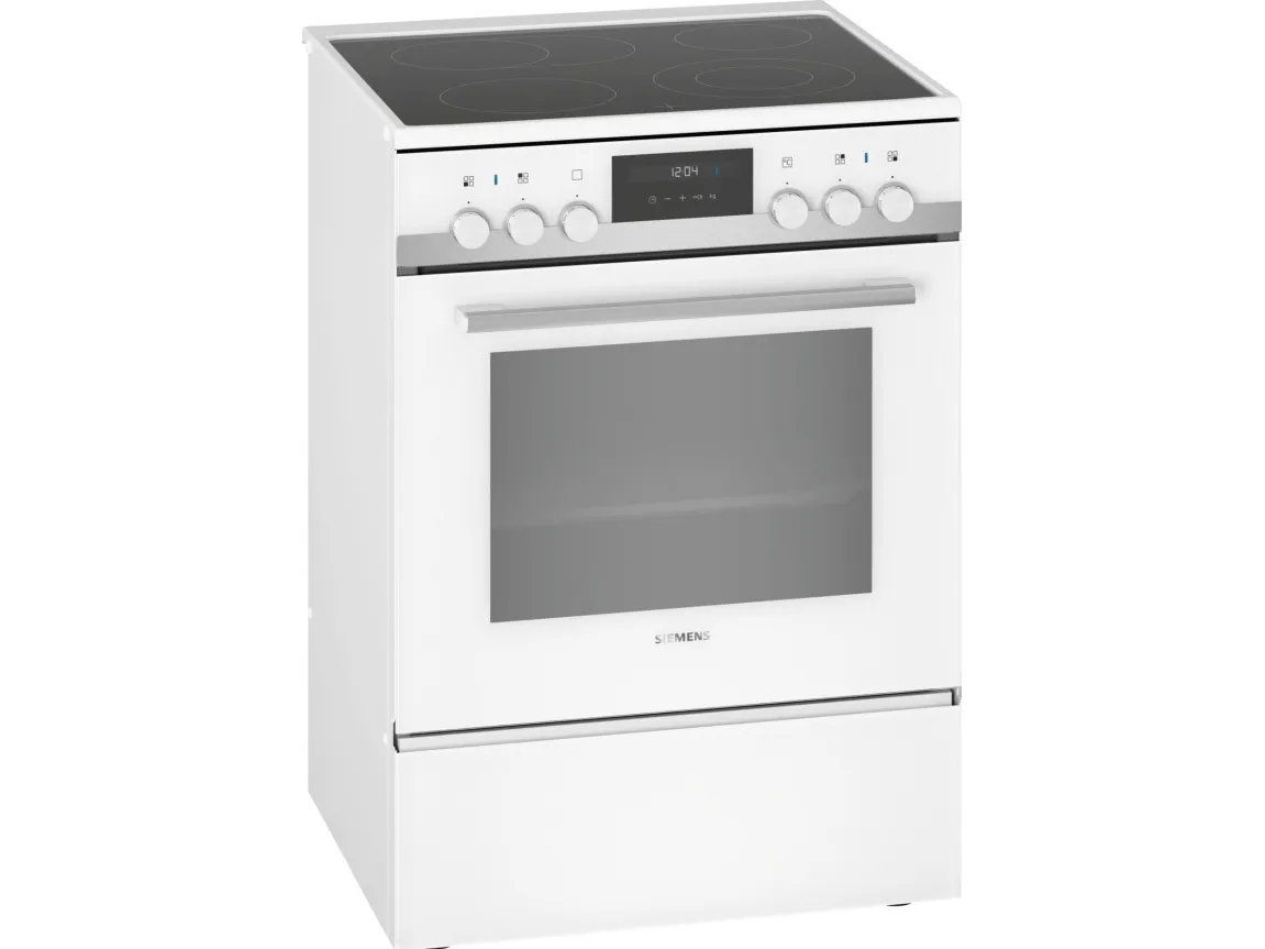 [OUTLET] - Siemens iQ500 HK9S5A220U - Komfur - fritstående - bredde: 60 cm - dybde: 60 cm - højde: 90 cm - med selv-rengøring - hvid