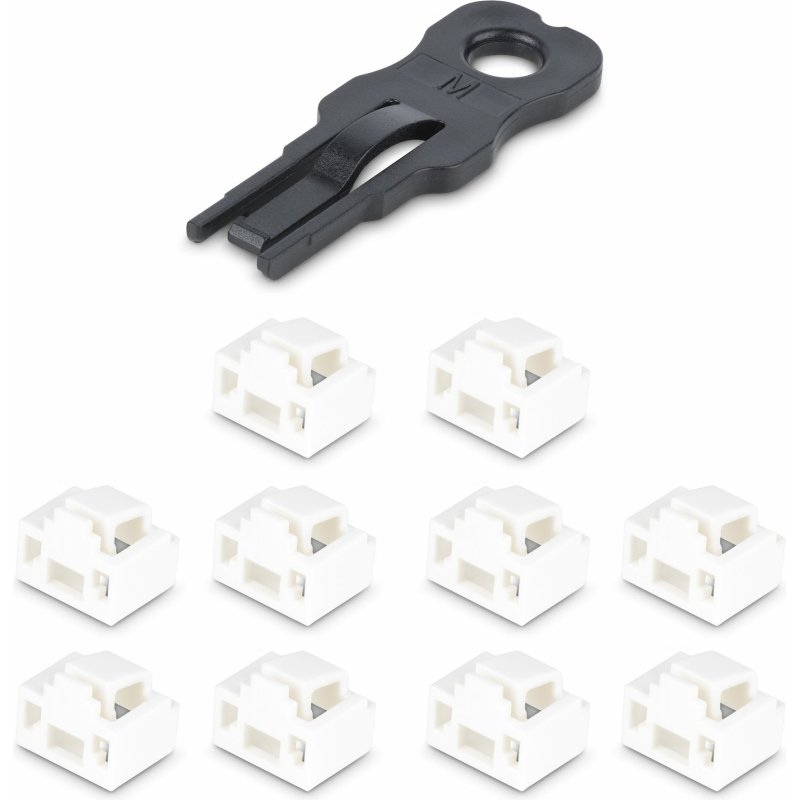 StarTech.com Verrous de Port RJ45, Lot de 10 Clés de Sécurité, Couvercle Anti-Poussière Verrouillable pour Port RJ45, Bloqueur de Port Ethernet/LAN Réutilisable, Bloqueur RJ45 Encliquetable pour Serveurs/Switchs