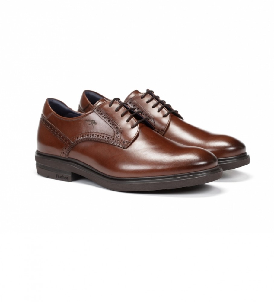 Sapatos Fluchos em couro belga F0630 marrom