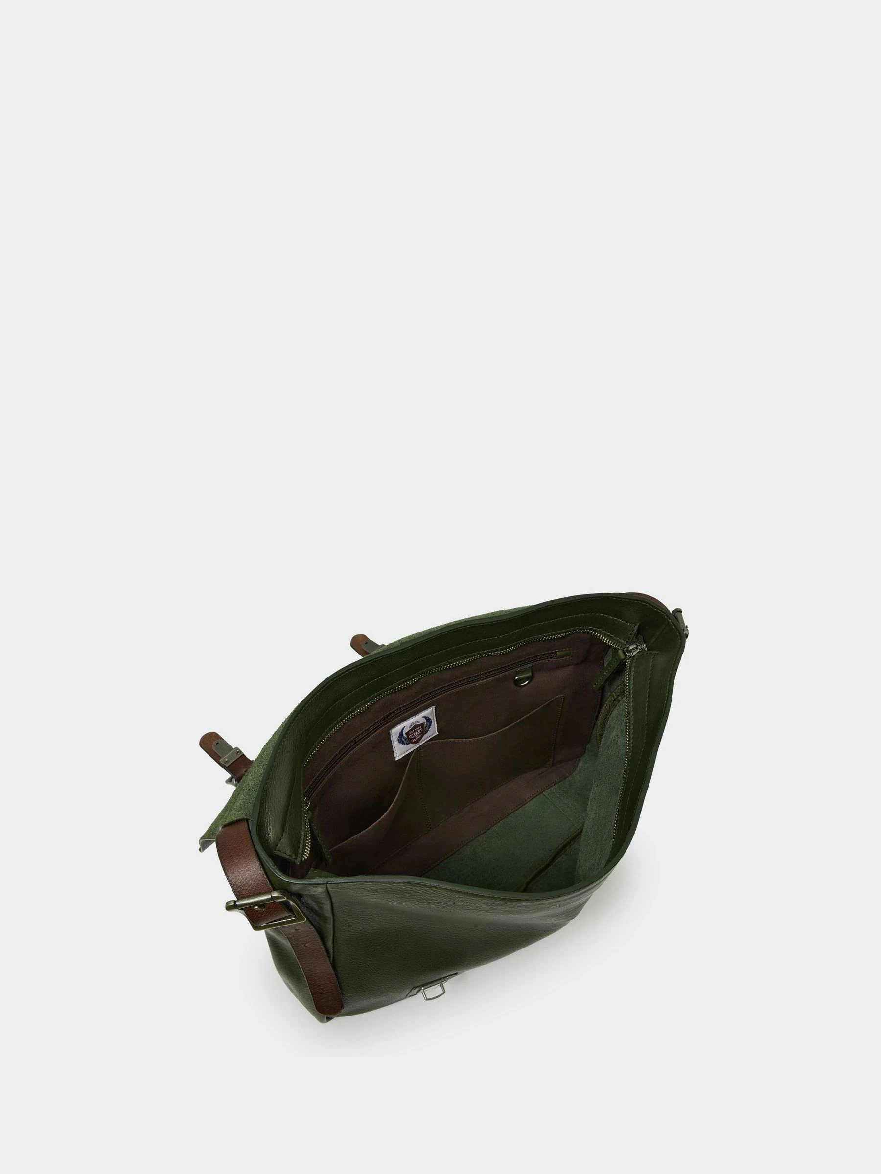 Osprey London Green The Lorenzo Large Leather Messenger Bag