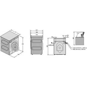 Lave-linge hublot Asko W3096CW Blanc