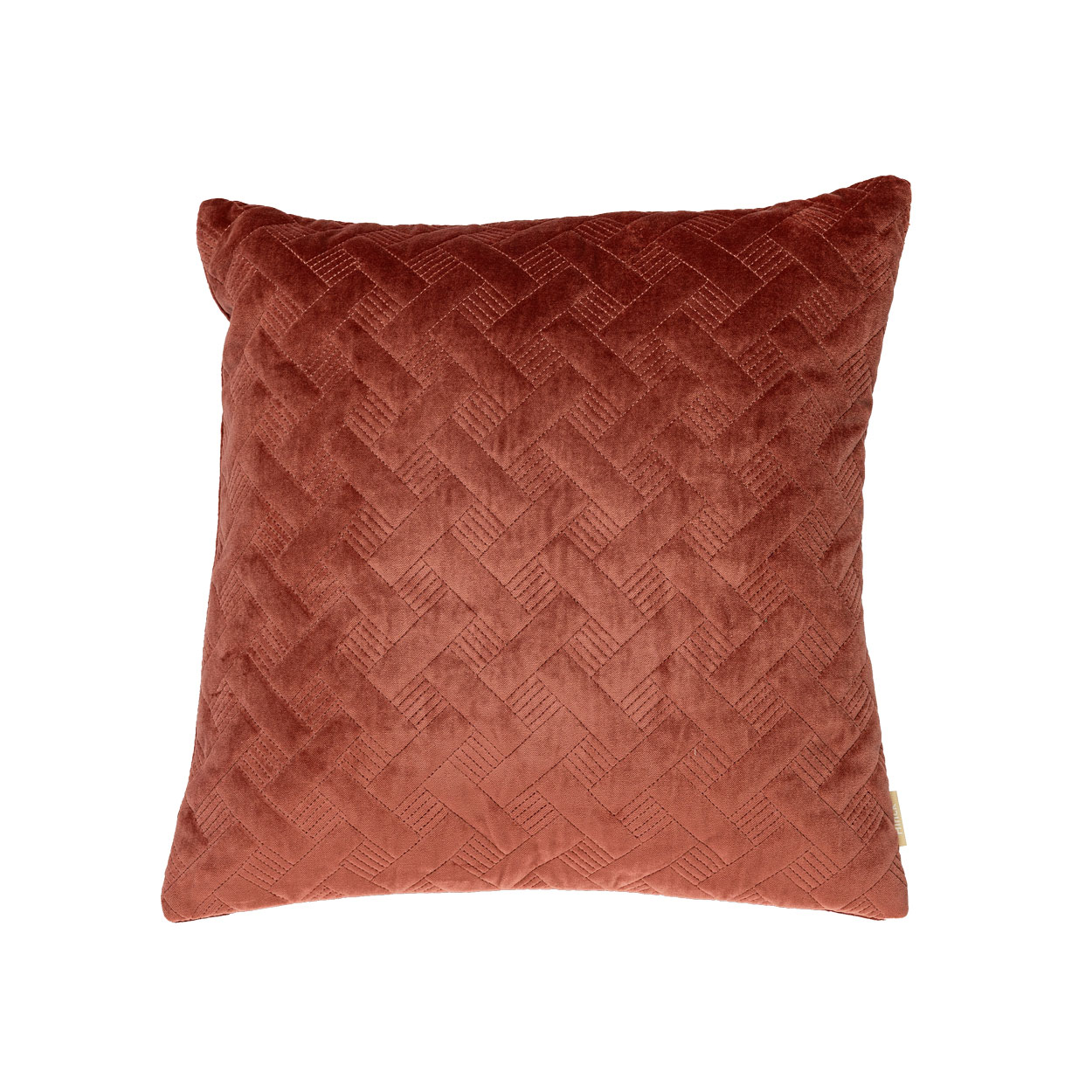Kussen velours Grids mineralred