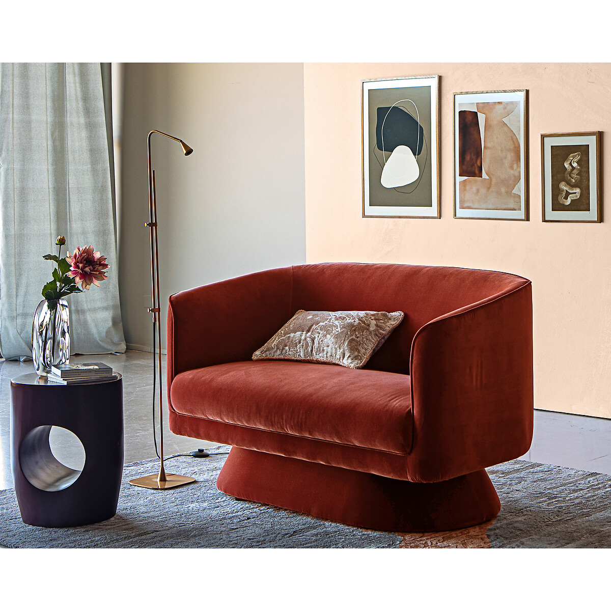 AM.PM<br>Cortina de veludo Lavezzi com ilhós
