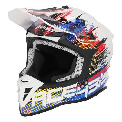 Casque cross Acerbis LINEAR 22.06 2024 - Blanc / Bleu